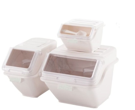 Контейнер с крышкой EKSI EJW-S40, настольный, для сыпучих продуктов, 40л, белый