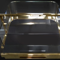 Встраиваемая горизонтальная кондитерская витрина ФИНИСТ Glassier Luxury Gold Slide GLGs-10/7/3